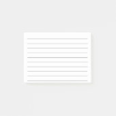 Schwarze Linien Weiß Schlicht Elegant Einfach Stil Post-it Klebezettel (Vorderseite)