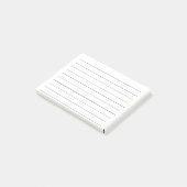 Schwarze Linien Weiß Schlicht Elegant Einfach Stil Post-it Klebezettel (angewinkelt)