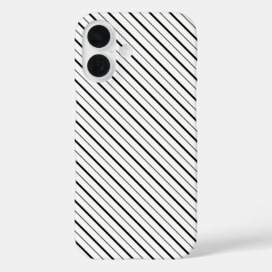 Schwarze Liniengeometrie einfach iPhone 16 Hülle