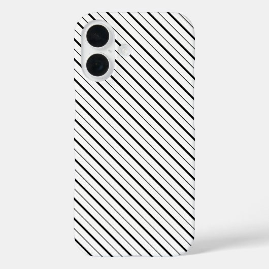 Schwarze Liniengeometrie einfach Case-Mate iPhone Hülle (Rückseite)
