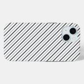 Schwarze Liniengeometrie einfach Case-Mate iPhone Hülle (Rückseite (Horizontal))