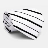 Schwarze Liniengeometrie einfach Krawatte (Gerollt)