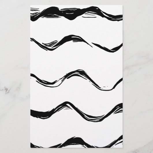 Schwarze Linienmuster Briefpapier (Vorderseite)
