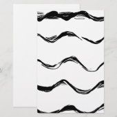 Schwarze Linienmuster Briefpapier (Vorne/Hinten)