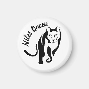 Schwarze Lioness Königin des Nils Magnet