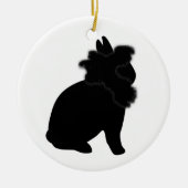 Schwarze Lionhead Verzierung Keramikornament (Vorne)