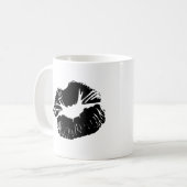 Schwarze Lippen Kaffeetasse (Vorderseite Links)