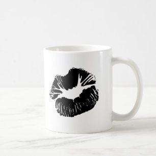 Schwarze Lippen Kaffeetasse