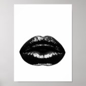 Schwarze Lippen Modernes Poster Print (Vorne)