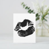 Schwarze Lippen Postkarte (Stehend Vorderseite)