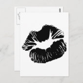 Schwarze Lippen Postkarte (Vorne/Hinten)