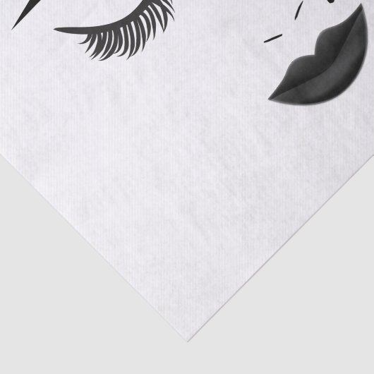 Schwarze Lippen Schminken Gesicht Augenbrauen Lipp Seidenpapier (Ausschnitt)