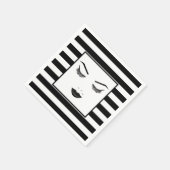 Schwarze Lippen Schminken Gesicht Augenbrauen Lipp Serviette (Ecke)
