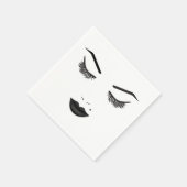 Schwarze Lippen Schminken Gesicht Augenbrauen Lipp Serviette (Ecke)