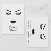 Schwarze Lippen Schminken Gesicht Augenbrauen Lipp Visitenkarte (Vorne/Hinten)