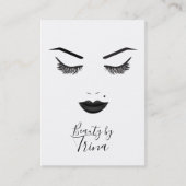 Schwarze Lippen Schminken Gesicht Augenbrauen Lipp Visitenkarte (Vorderseite)