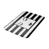 Schwarze Lippen Schönheit Makeup Gesichtszüge & Au Badematte (Schrägansicht)