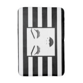 Schwarze Lippen Schönheit Makeup Gesichtszüge & Au Badematte (Vorderseite Vertikal)