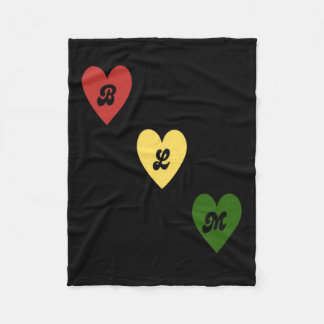 Schwarze Lives Hearts Sticker Fleecedecke