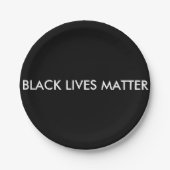 Schwarze Lives Matter Paper Plate, BLM Pappteller (Vorderseite)