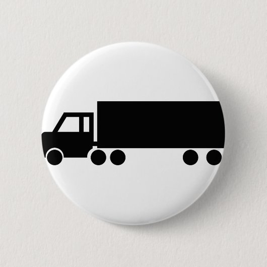 schwarze LKW-Ikonen Button (Vorderseite)