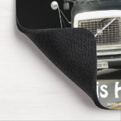 SCHWARZE LKW-LKW-TREIBER MOUSEPAD (Ecke)