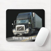 SCHWARZE LKW-LKW-TREIBER MOUSEPAD (Mit Mouse)
