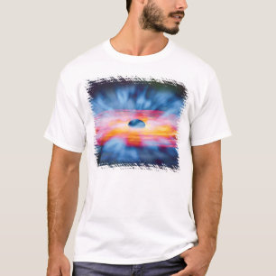 Schwarze Loch-Ausflüsse - Farbkonzept eines Künstl T-Shirt
