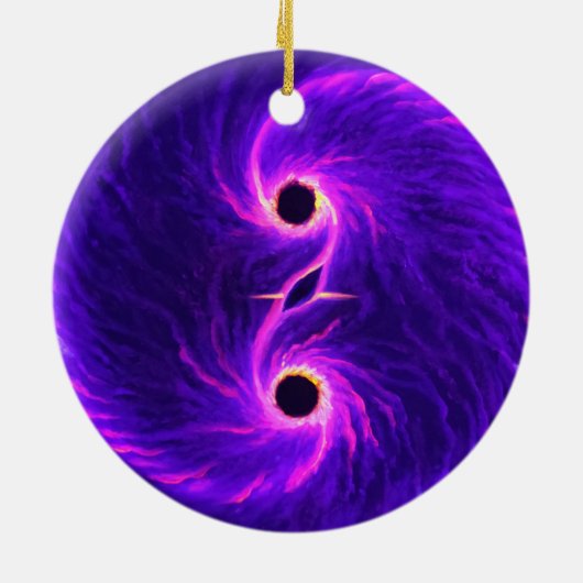 Schwarze Löcher Keramik Ornament (Hinten)