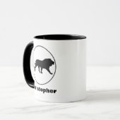 Schwarze Löcher Zeichnend in Circle Frame Anpassen Tasse (Vorderseite Links)