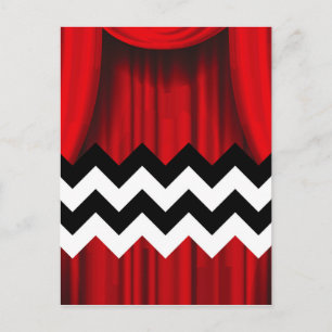 schwarze Lodge Chevron Postkarte