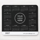 Schwarze Logo 2027 Kalender Mauspad (Vorne)