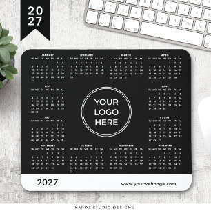Schwarze Logo 2027 Kalender Mauspad