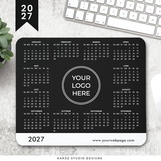 Schwarze Logo 2027 Kalender Mauspad