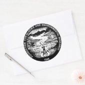 Schwarze Logo-Aufkleber für JIRP 3" (jeweils 6) Runder Aufkleber (Umschlag)