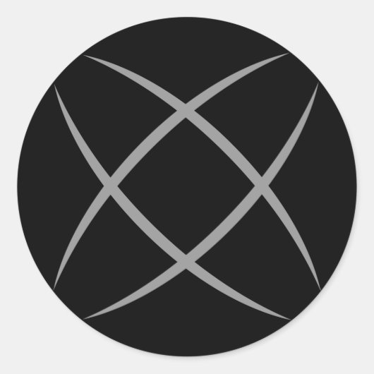 Schwarze Logo-Aufkleber Runder Aufkleber (Vorderseite)