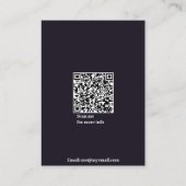 Schwarze Logo-Ohrensichtkarte Visitenkarte (Rückseite)