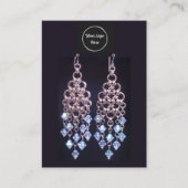 Schwarze Logo-Ohrensichtkarte Visitenkarte (Vorderseite)