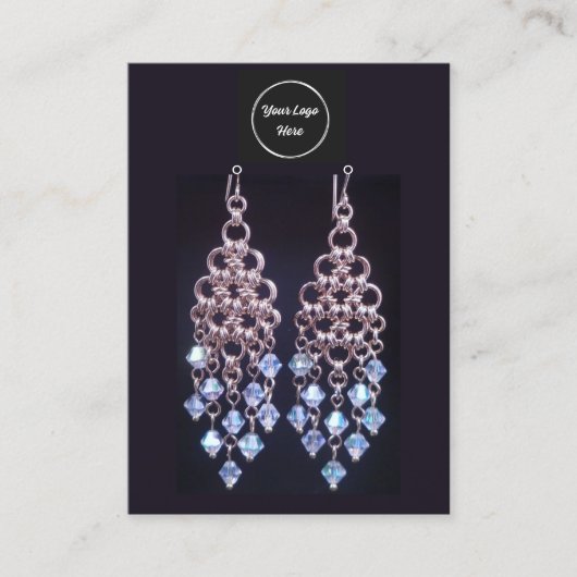 Schwarze Logo-Ohrensichtkarte Visitenkarte (Vorderseite)