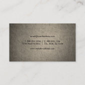 Schwarze Lotos-Blumen-Geschäfts-Karte Visitenkarte (Rückseite)