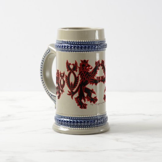 "Schwarze Löwe" Bierglas (Vorderseite Links)