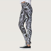 Schwarze Löwe Blacklight Trance Leggings (Links)
