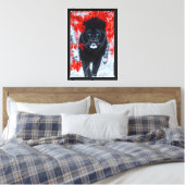 Schwarze Löwe Gerahmte Leinwand (Insitu (Schlafzimmer))