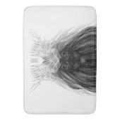 Schwarze Löwe mit Antlerkrone und Monogramm Badematte (Vorderseite Vertikal)