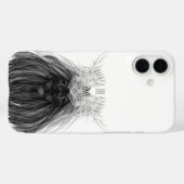 Schwarze Löwe mit Antlerkrone und Monogramm Case-Mate iPhone Hülle (Rückseite (Horizontal))