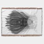 Schwarze Löwe mit Antlerkrone und Monogramm Decke (Vorderseite)