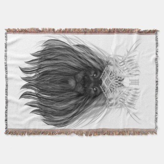 Schwarze Löwe mit Antlerkrone und Monogramm Decke (Vorderseite)