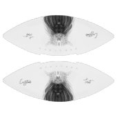 Schwarze Löwe mit Antlerkrone und Monogramm Football (Paneele)