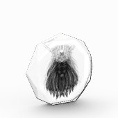 Schwarze Löwe mit Antlerkrone und Monogramm Fotoblock (Links)