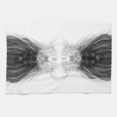 Schwarze Löwe mit Antlerkrone und Monogramm Geschirrtuch (Horizontal)